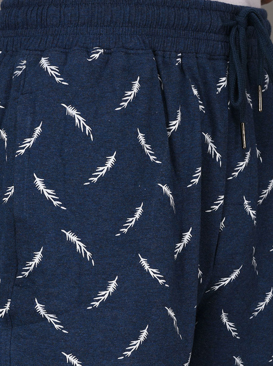 JadeBlue Blue Melange Printed Shorts