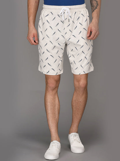 JadeBlue Off White Printed Shorts