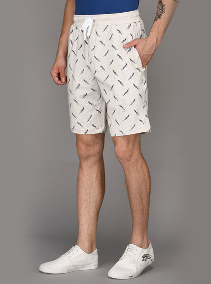 JadeBlue Off White Printed Shorts