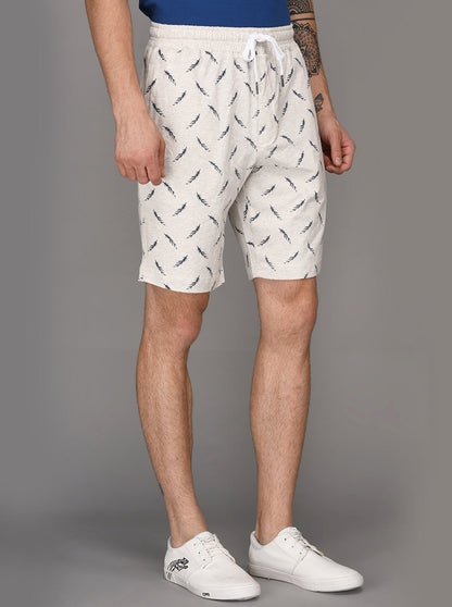 JadeBlue Off White Printed Shorts