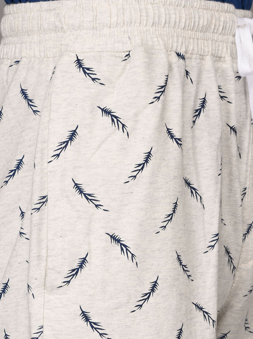 JadeBlue Off White Printed Shorts