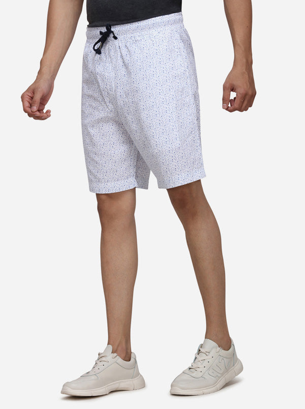 White Printed Regular Fit Boxer Shorts | JadeBlue