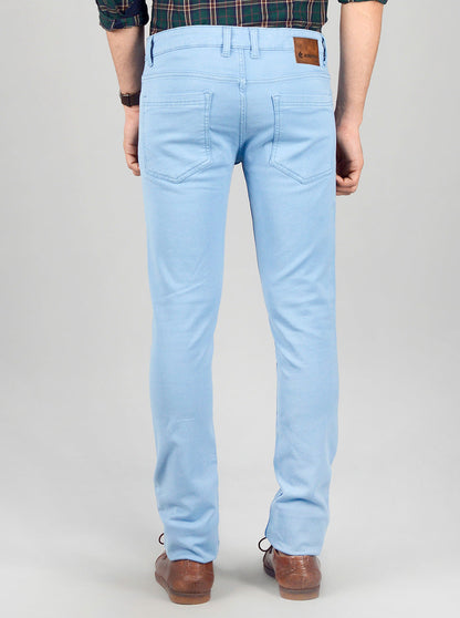 Air Blue Solid Narrow Fit Jeans | Greenfibre