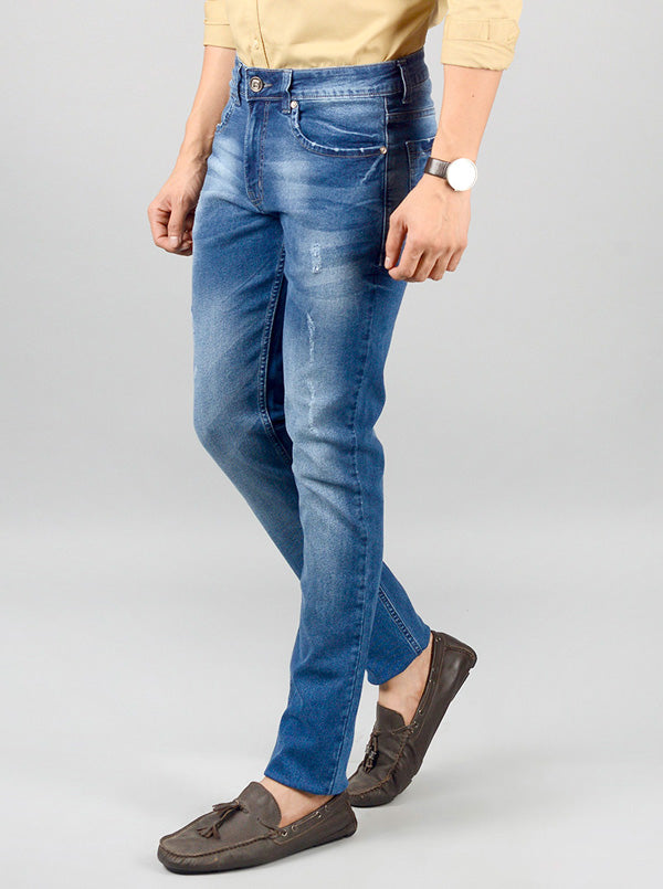 Blue Washed Narrow Fit Jeans | Greenfibre