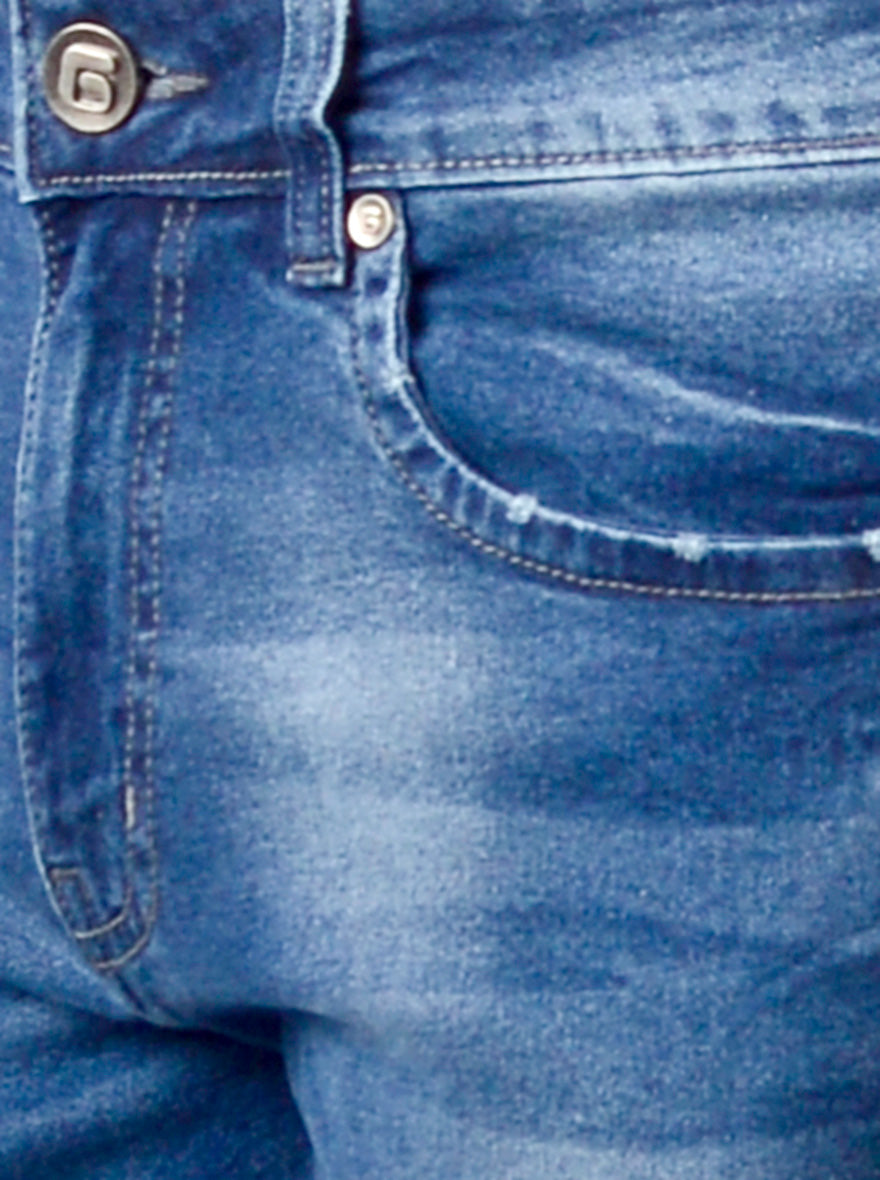 Blue Washed Narrow Fit Jeans | Greenfibre