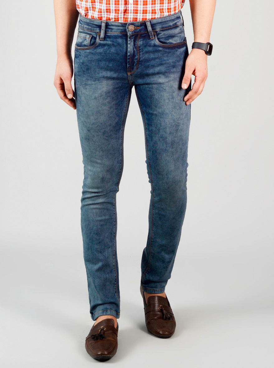 Monument Blue Washed Straight Fit Jeans | JB Sport