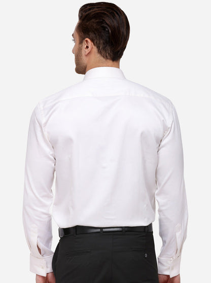 Light Pink Solid Slim Fit Formal Shirt | Metal