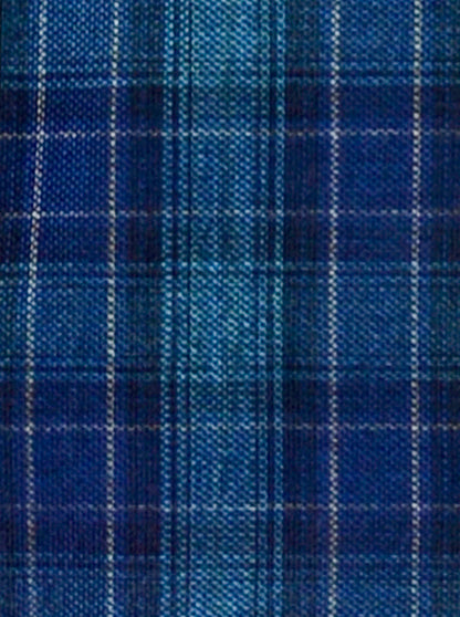 Dark Blue Checked Slim Fit Casual Shirt | JB Sport