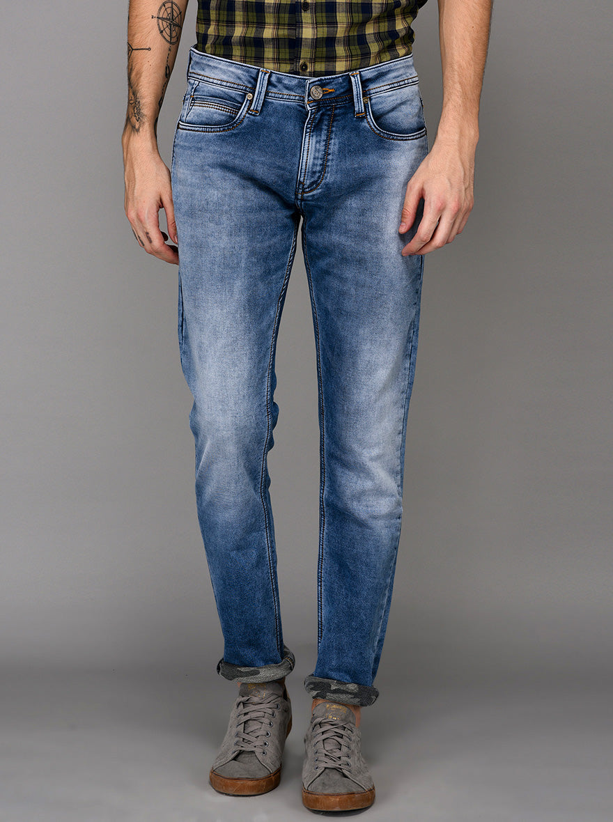 Light Blue Slim Fit Jeans | JB Sport