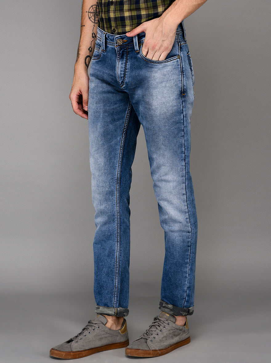 Light Blue Slim Fit Jeans | JB Sport