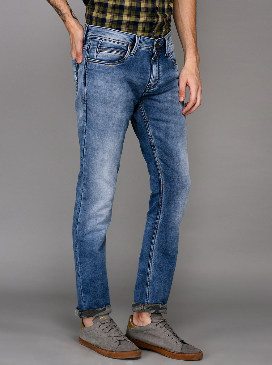 Light Blue Slim Fit Jeans | JB Sport