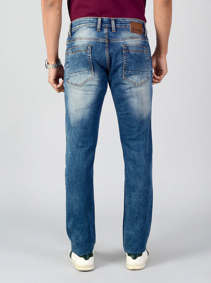 Steel Blue Washed Slim Fit Jeans | Greenfibre