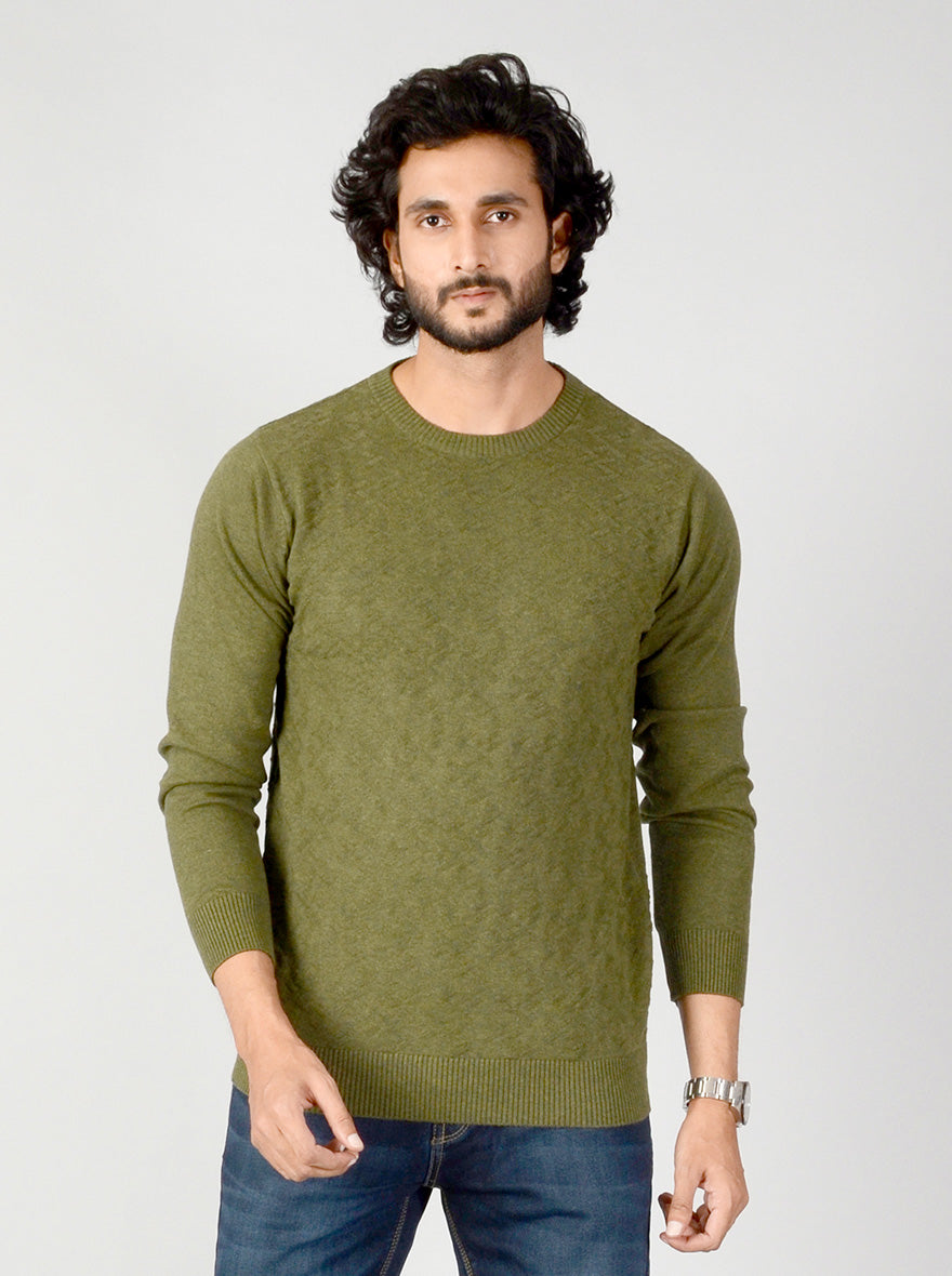 Miltary Green Solid Slim Fit T-shirt | JB Sport