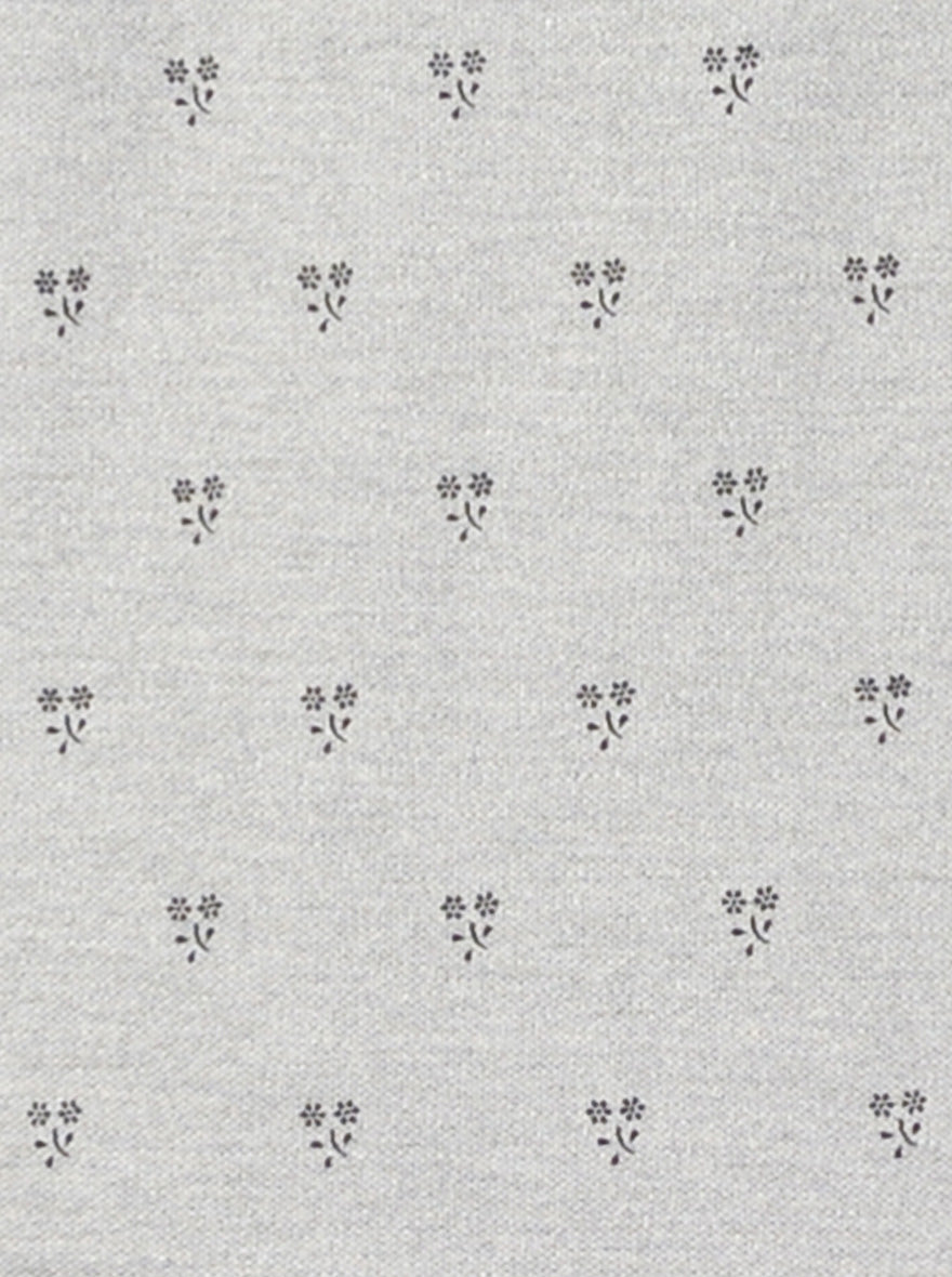 Frost Grey Printed Slim Fit Polo T-shirt | Greenfibre