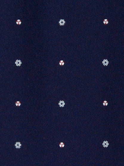 Deep Blue Printed Slim Fit Polo T-shirt | Greenfibre