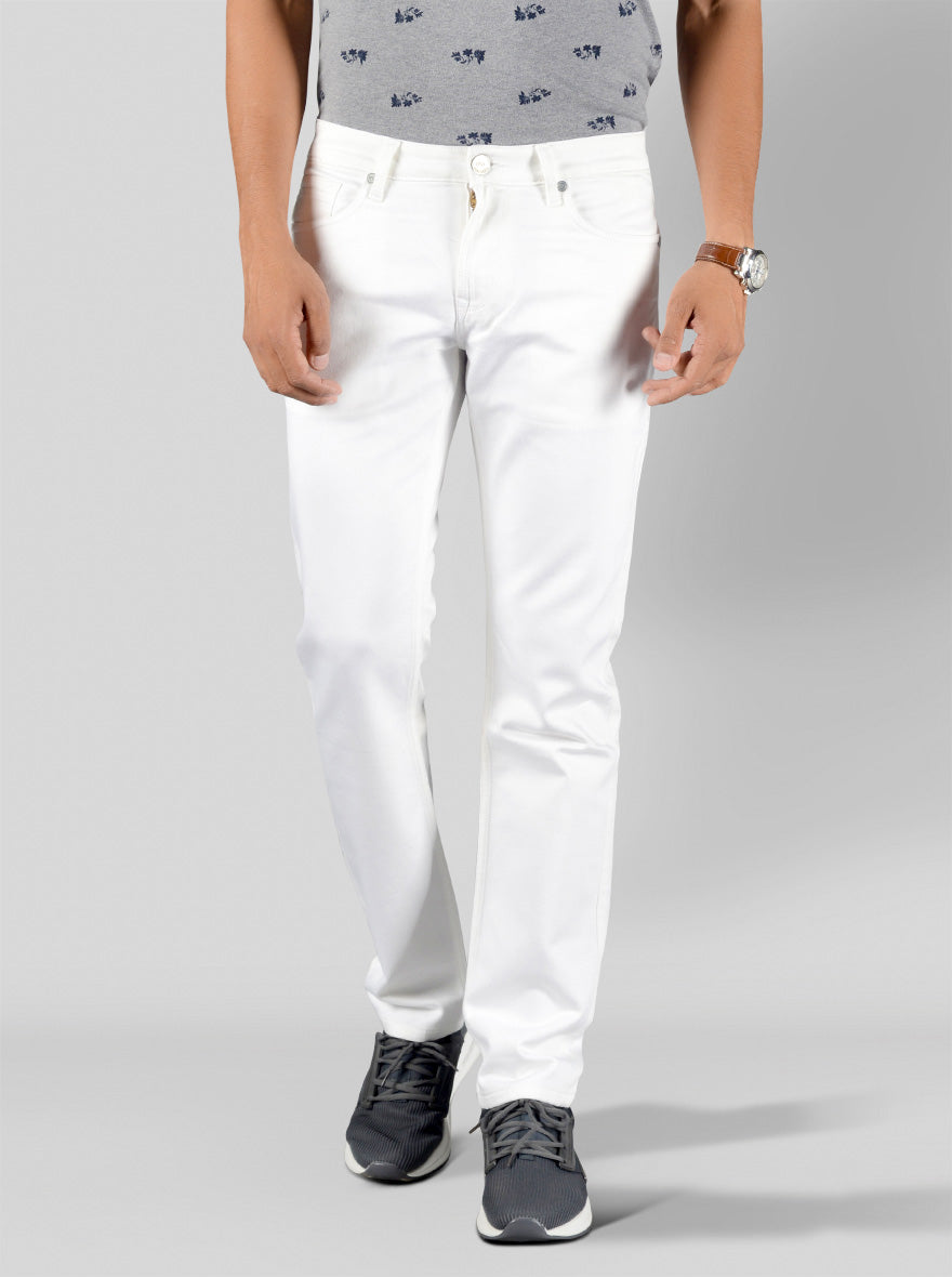 White Slim Fit Jeans | JB Sport