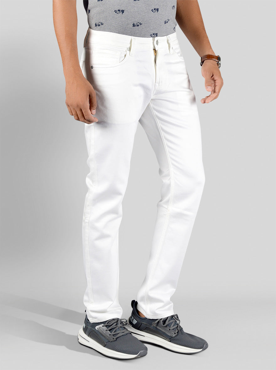 White Slim Fit Jeans | JB Sport