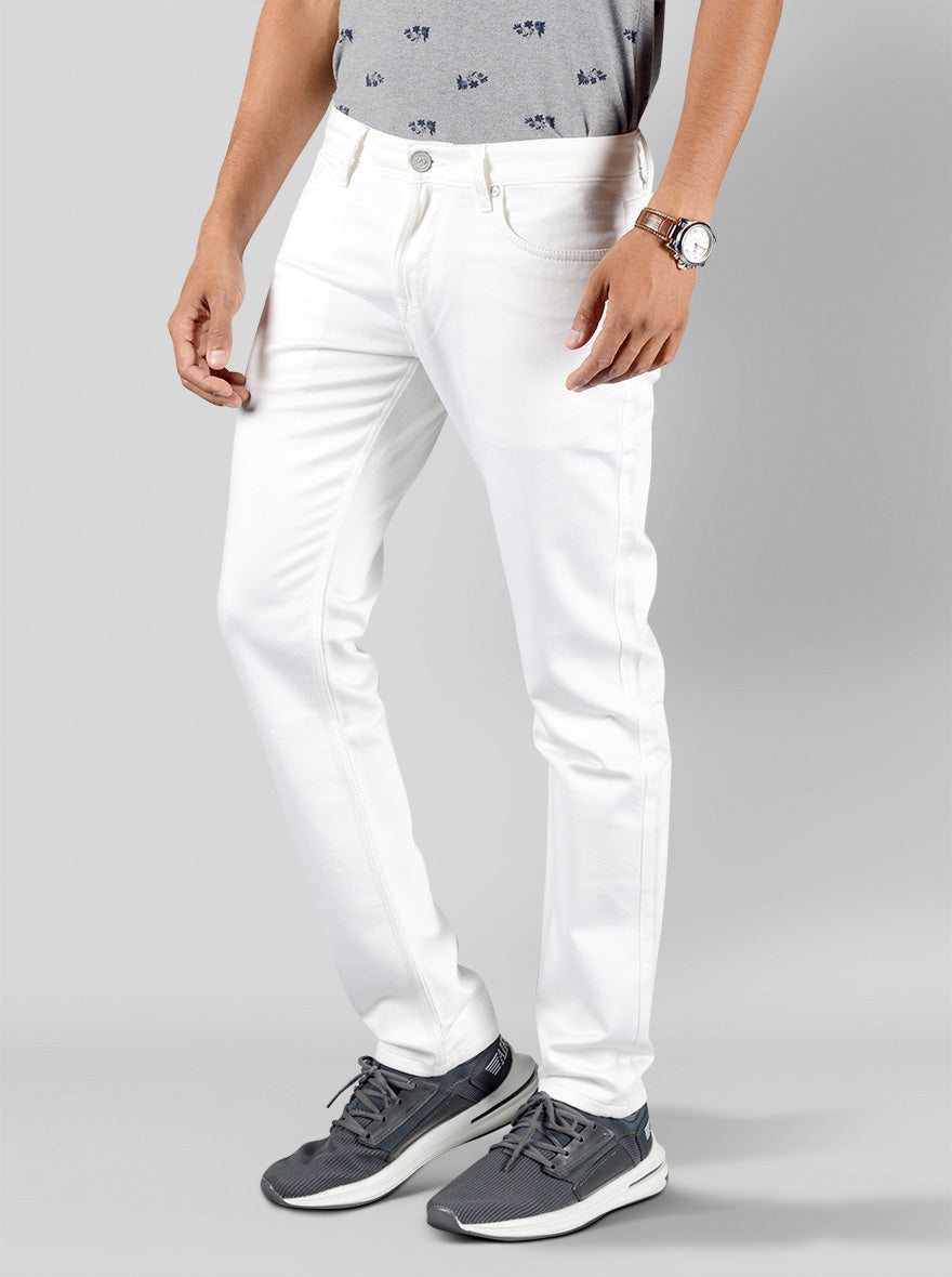 White Slim Fit Jeans | JB Sport