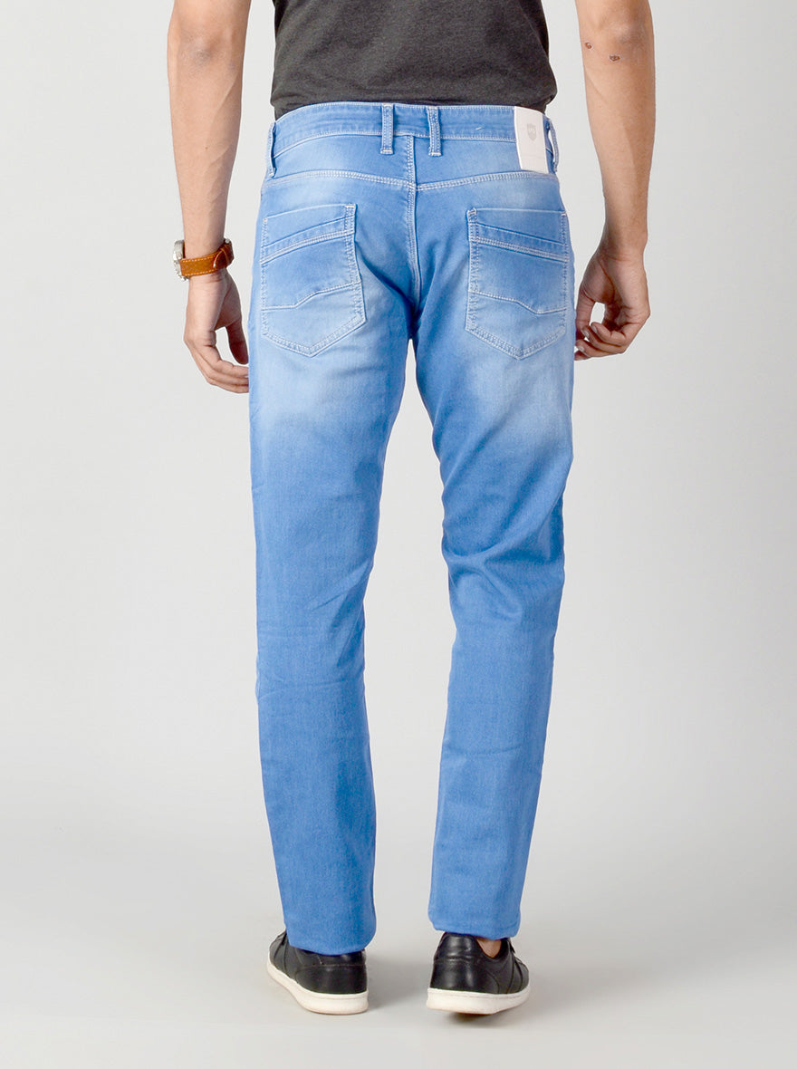 Majolica Blue Washed Slim Fit Jeans | JB Sport