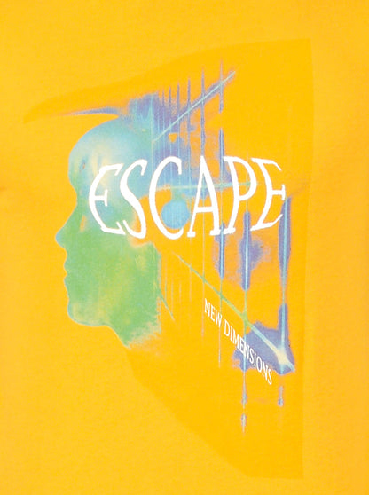 Bright Mustard Yellow Printed Slim Fit T-shirt | JB Sport