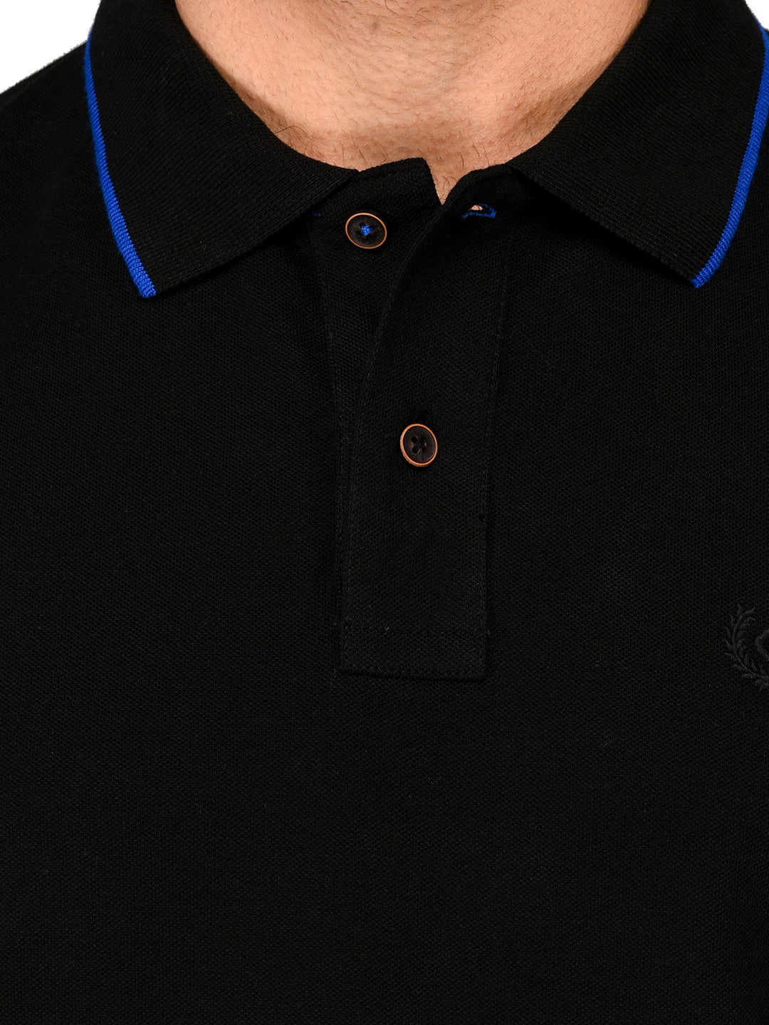 Black Slim Fit Polo T-shirt | Greenfibre