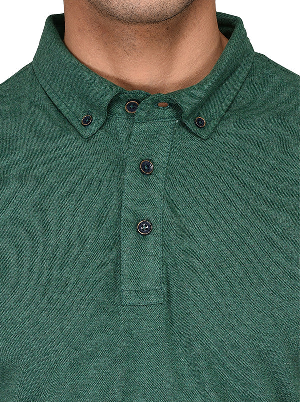 Green Slim Fit Polo T-shirt | JB Sport