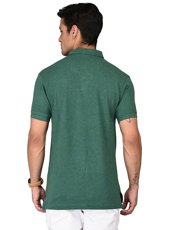 Green Slim Fit Polo T-shirt | JB Sport