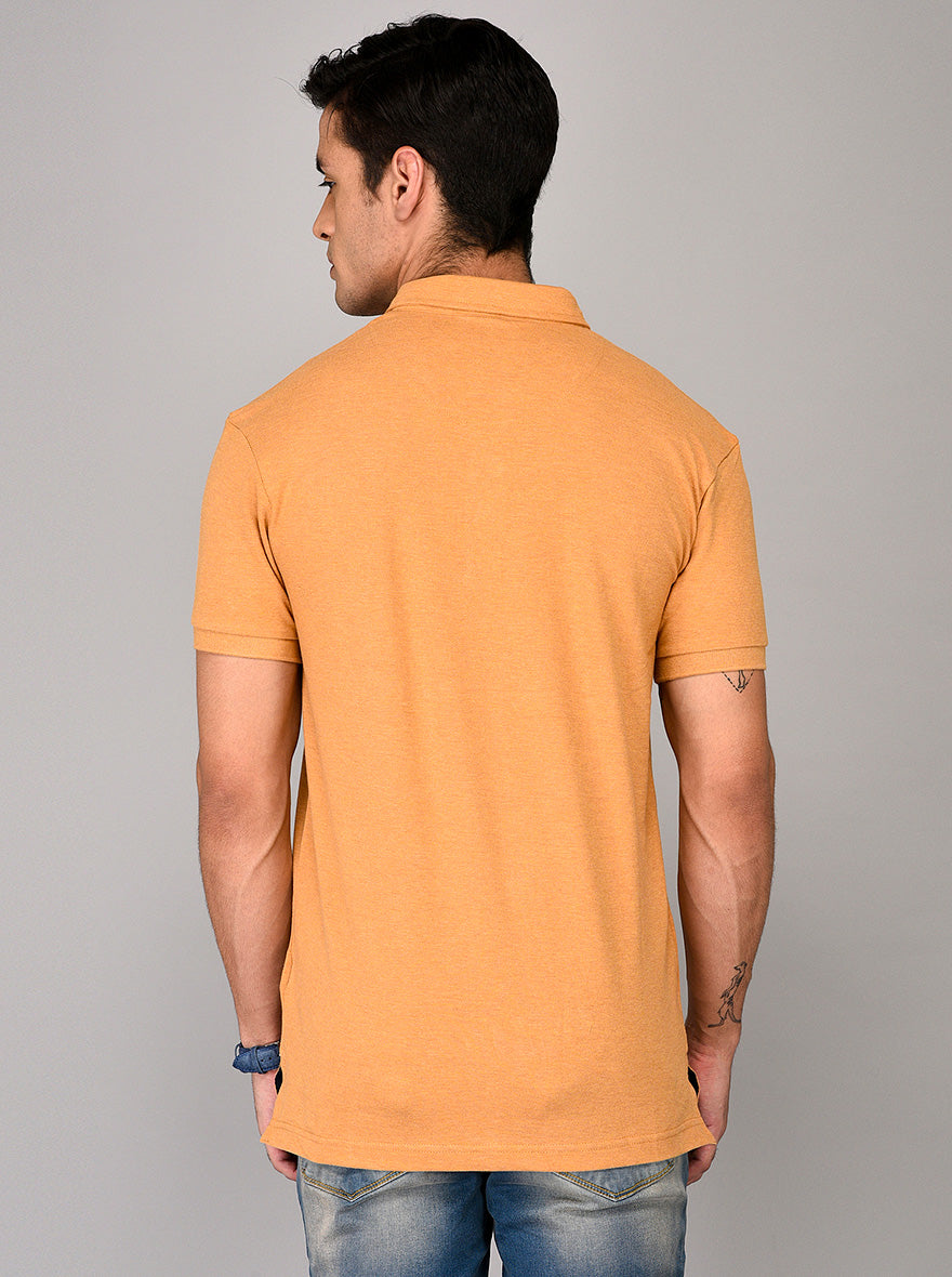 Orange Slim Fit Polo T-shirt | JB Sport