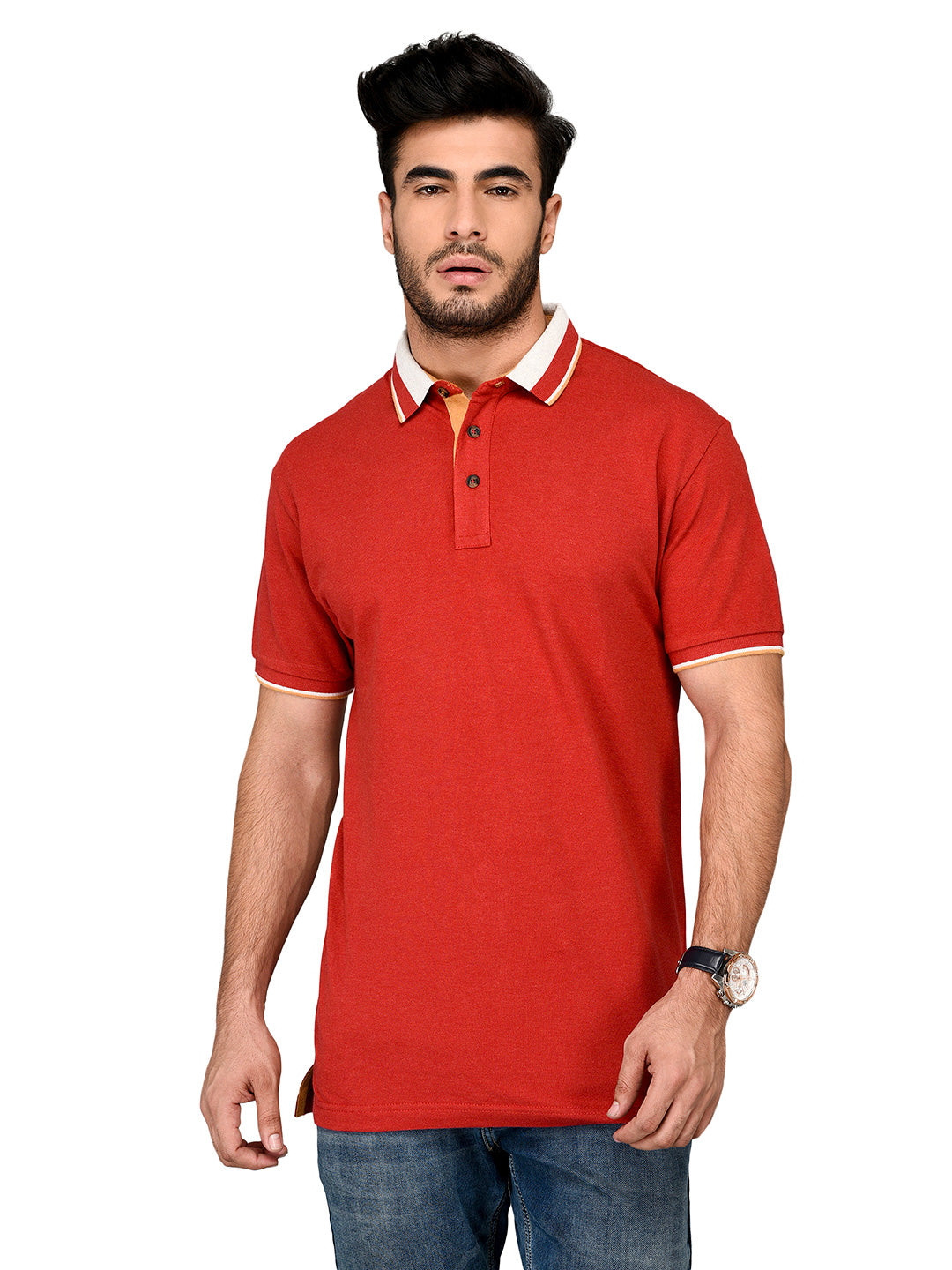 Red Slim Fit Polo T-shirt | JB Sport