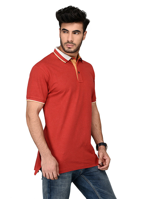 Red Slim Fit Polo T-shirt | JB Sport