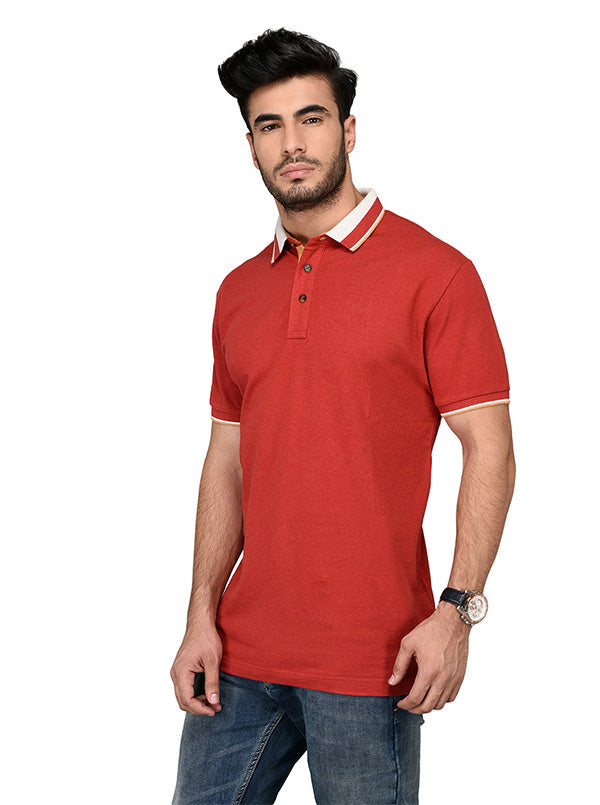 Red Slim Fit Polo T-shirt | JB Sport