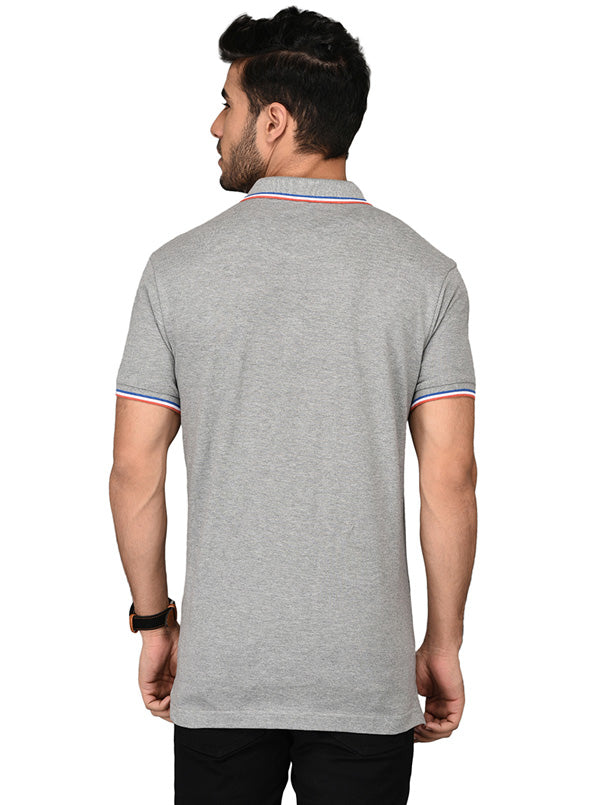 Light Grey Slim Fit Polo T-shirt | JB Sport