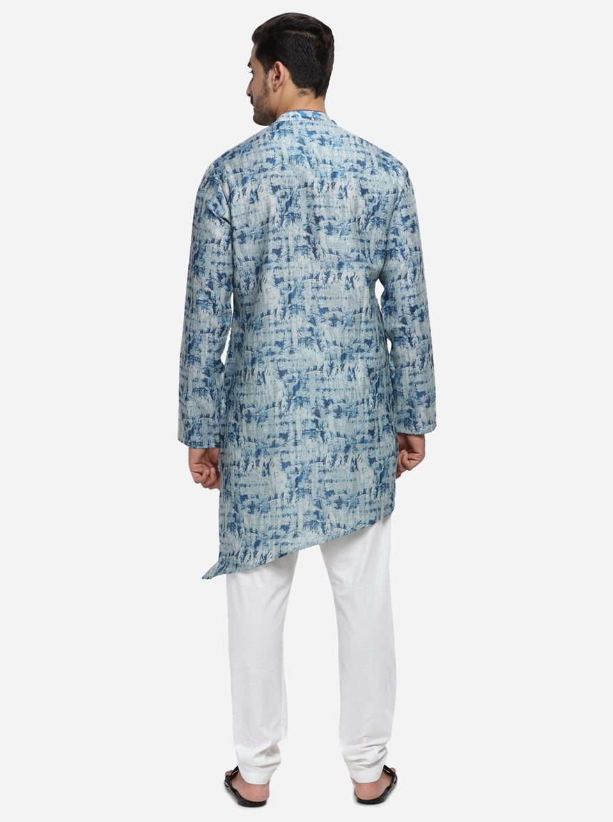 Grey & Blue Kurta | Azania