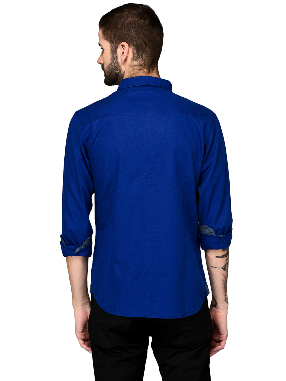 Greenfibre Royal Blue Slim Fit Casual Shirt