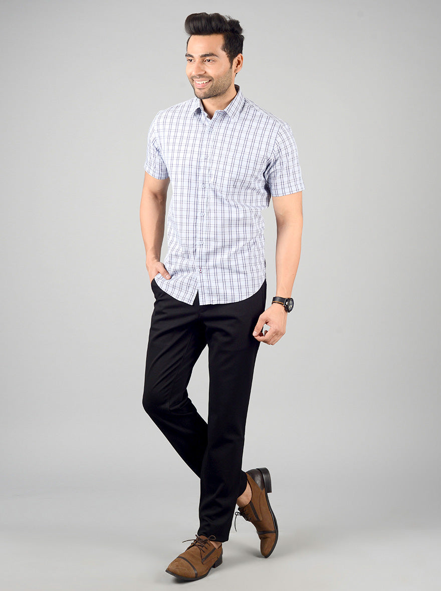 Black Solid Slim Fit Casual Trouser | JB Sport