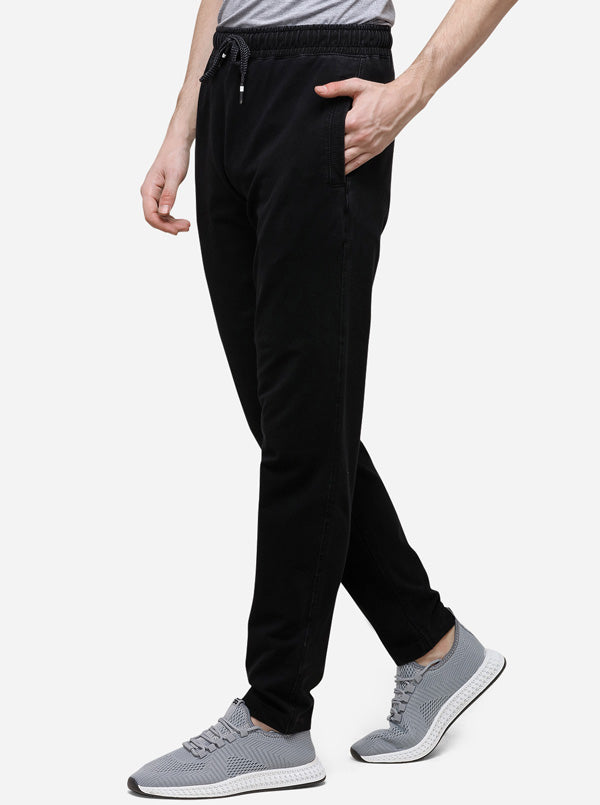 Antra Melange Solid Regular Fit Track Pants | JadeBlue