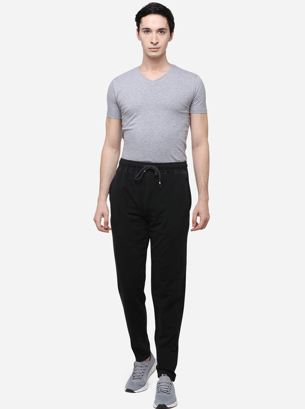 Antra Melange Solid Regular Fit Track Pants | JadeBlue