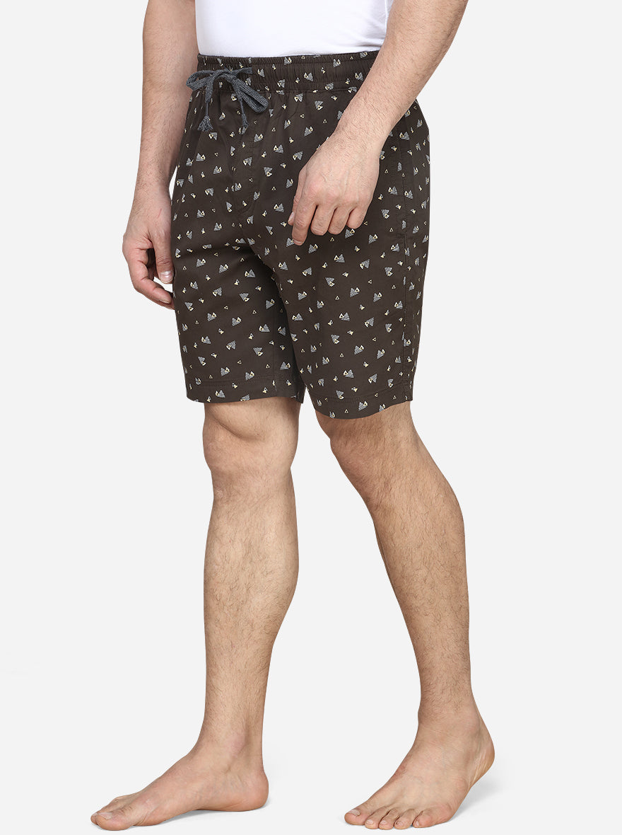 Dark Olive Solid Regular Fit Boxer Shorts  | JadeBlue