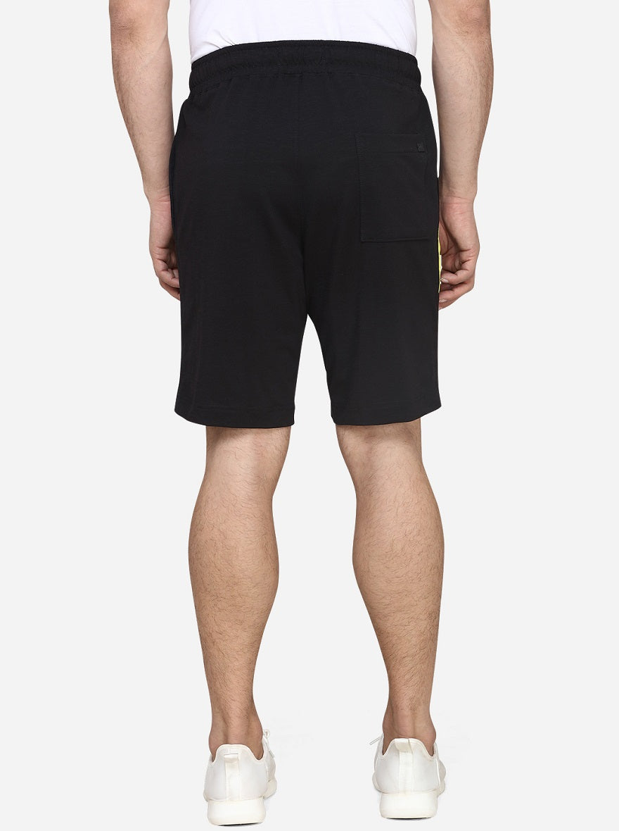 Night Black Solid Regular Fit Shorts  | JadeBlue