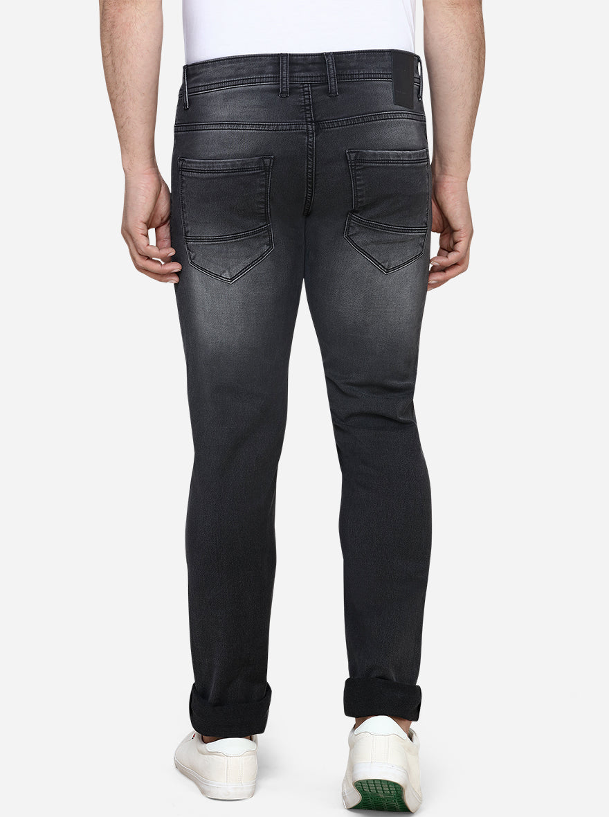 Phantom Black Washed Slim Fit Jeans | JadeBlue Sport