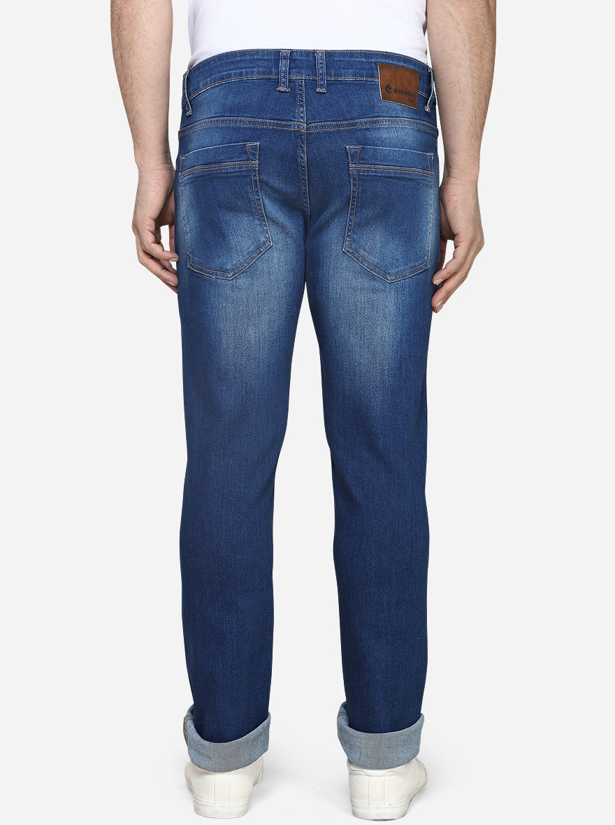 Light Blue Washed Narrow Fit Jeans | Greenfibre