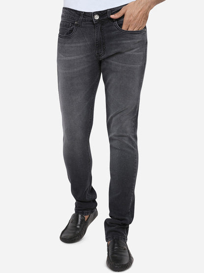 Dark Grey Washed Narrow Fit Jeans | Greenfibre