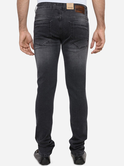 Dark Grey Washed Narrow Fit Jeans | Greenfibre