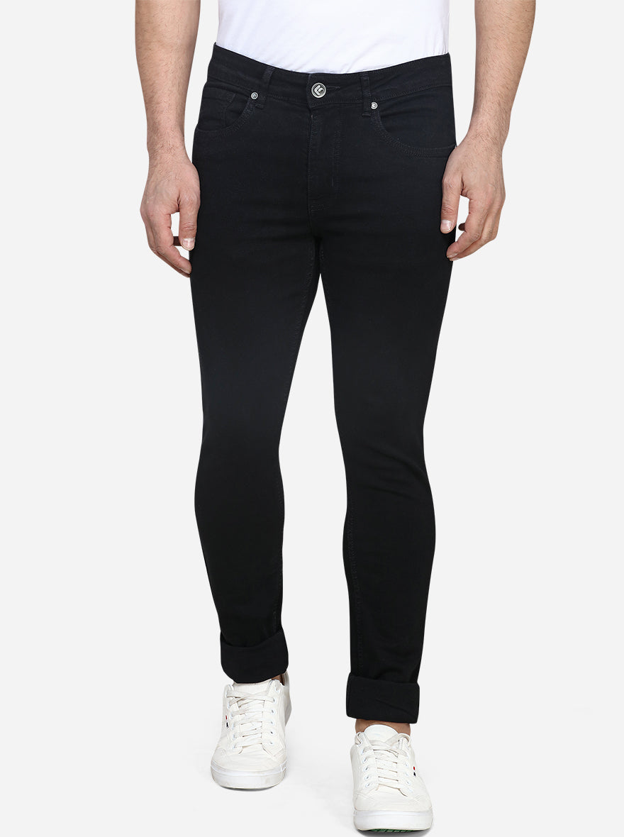 Black Solid Narrow Fit Jeans | Greenfibre