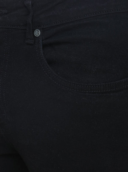 Black Solid Narrow Fit Jeans | Greenfibre