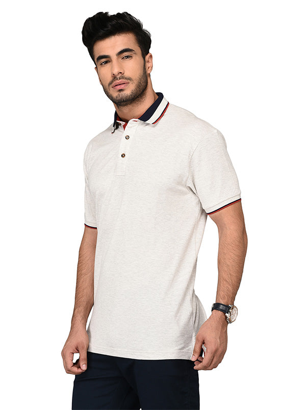 White Slim Fit Polo T-shirt | JB Sport