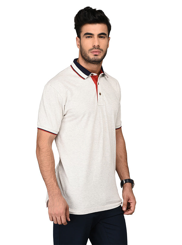 White Slim Fit Polo T-shirt | JB Sport