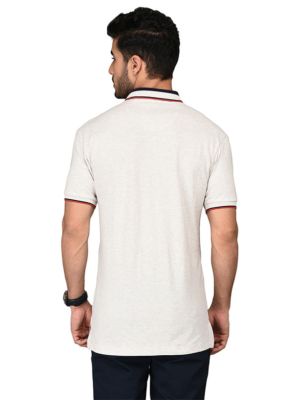 White Slim Fit Polo T-shirt | JB Sport