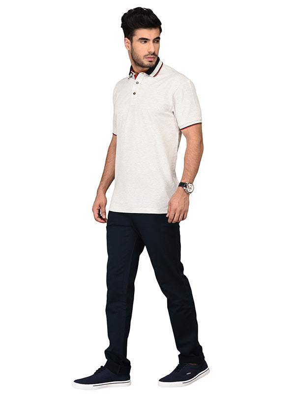 White Slim Fit Polo T-shirt | JB Sport