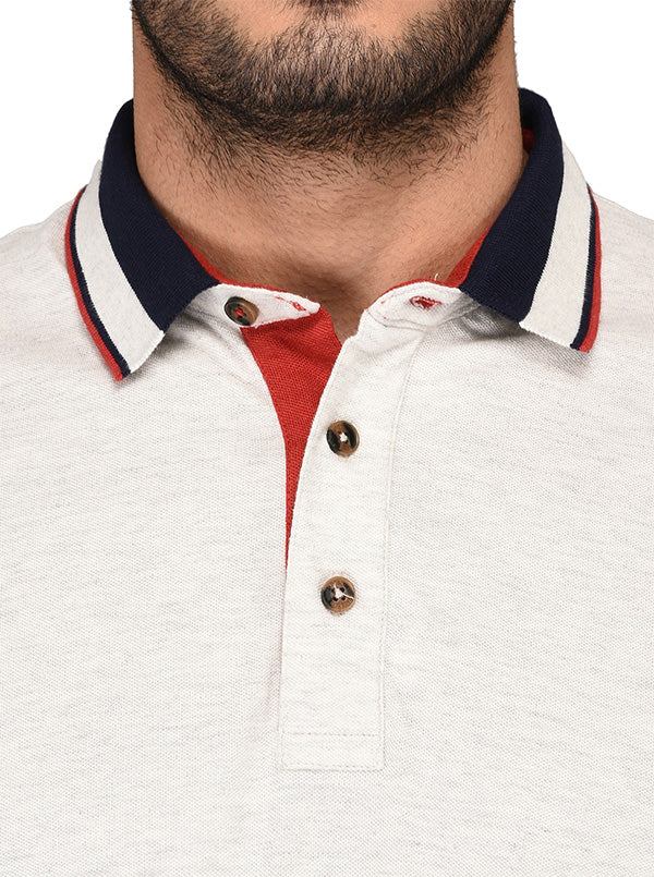 White Slim Fit Polo T-shirt | JB Sport